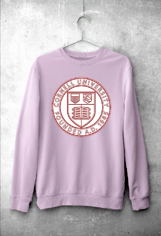 Cornell University Unisex Sweatshirt for Men/Women Hoodie with Mock Neck Collared Structured