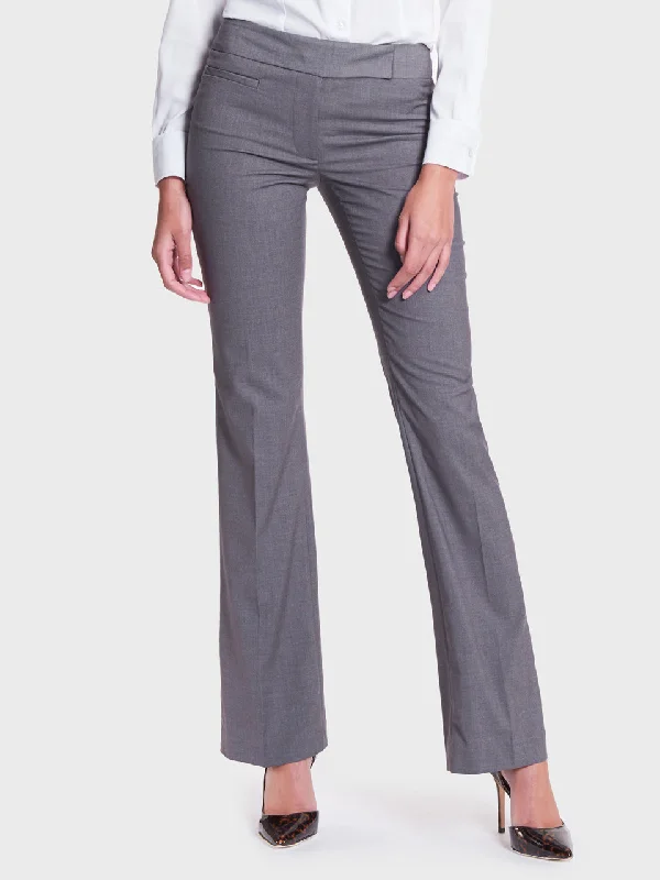 Ladies' Metro Pant - Empire Grey Trendy Wide-Legged Trousers