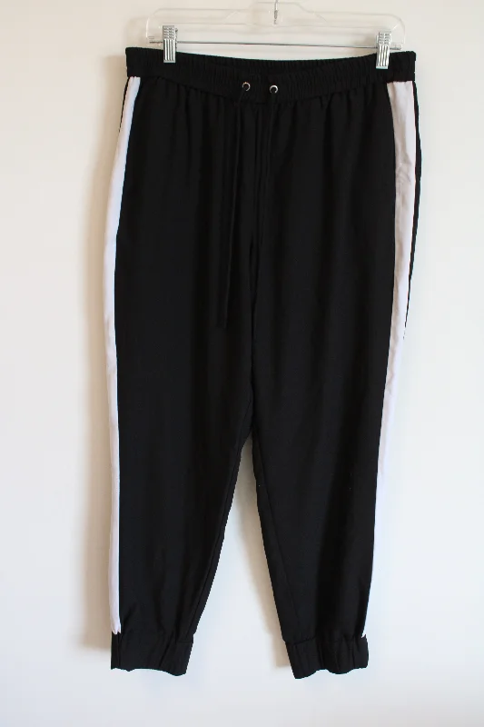 MICHAEL Michael Kors Black White Jogger Pant | M Comfy Athletic Pants