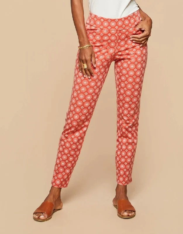 Maren Pull-On Pant - Pink House French Floral Formal Dress Pants