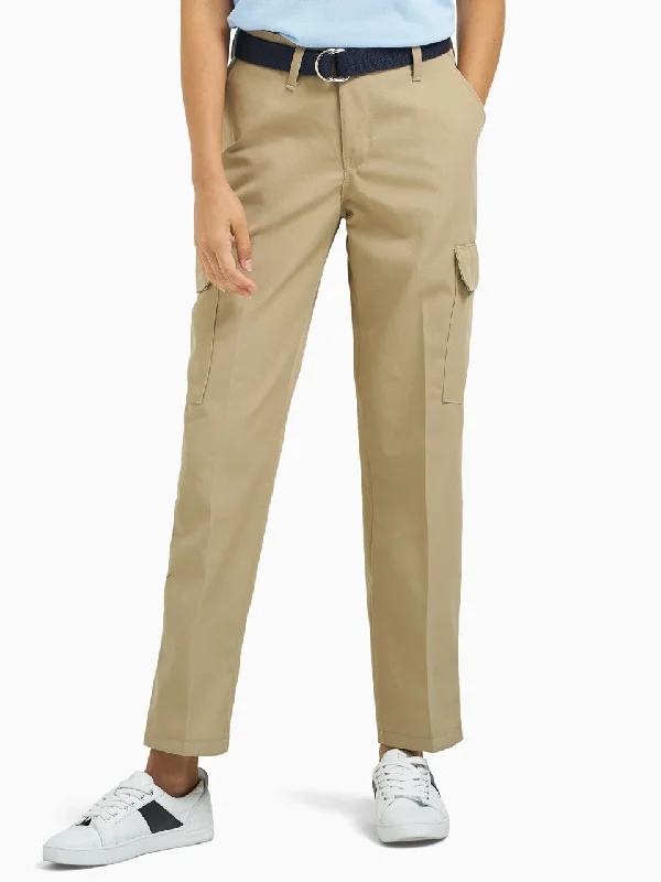 Ladies' Industrial Cargo Pant - Khaki Lightweight Linen Pants