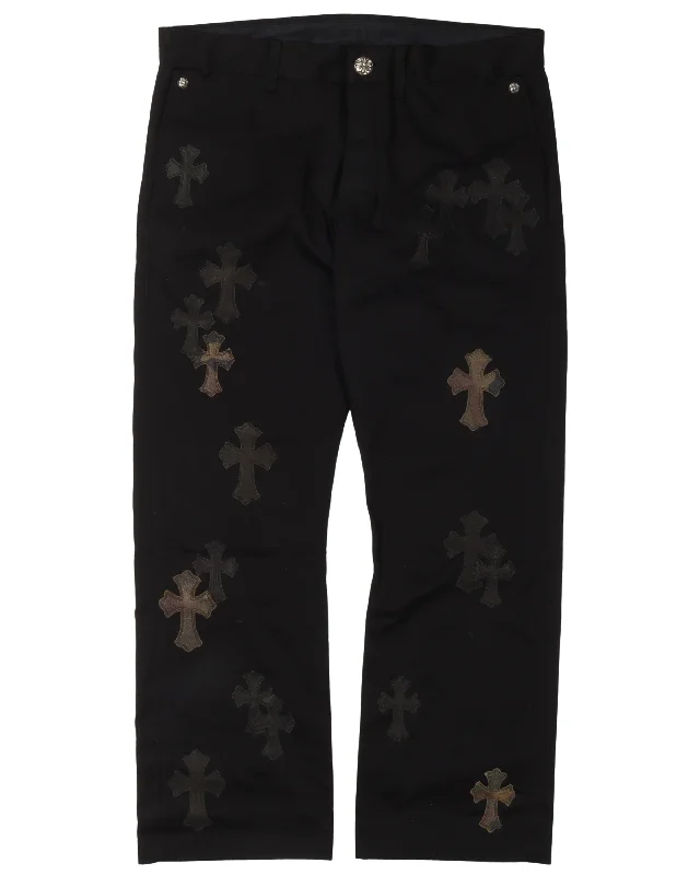 Camo Cross Patch Pants Stretch Fit Pants