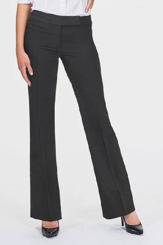 Ladies' Metro Pant - Black Formal Wide-Leg Pants