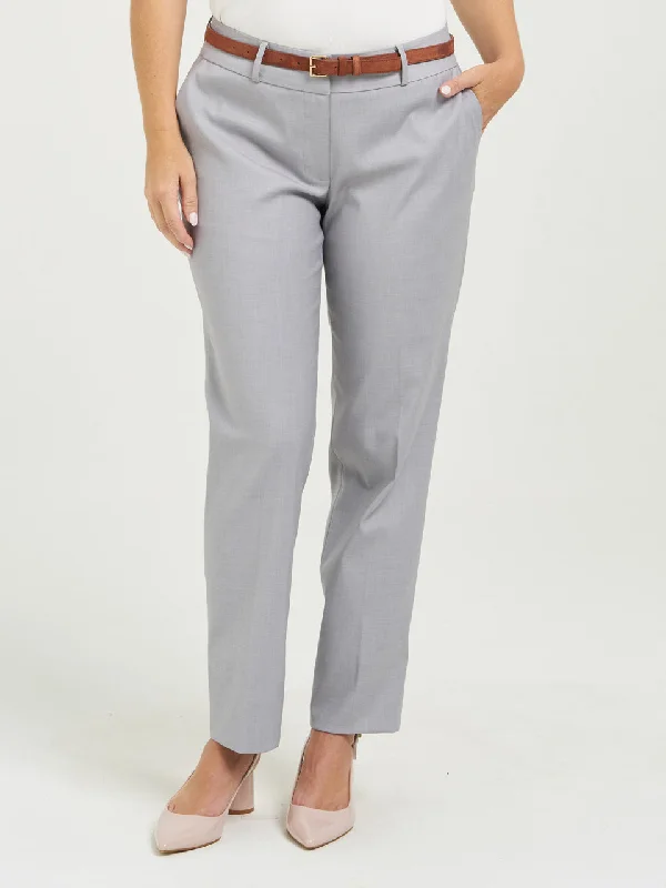 Ladies' Jordan Straight Leg Pant - Dove Grey Formal Slim Pants