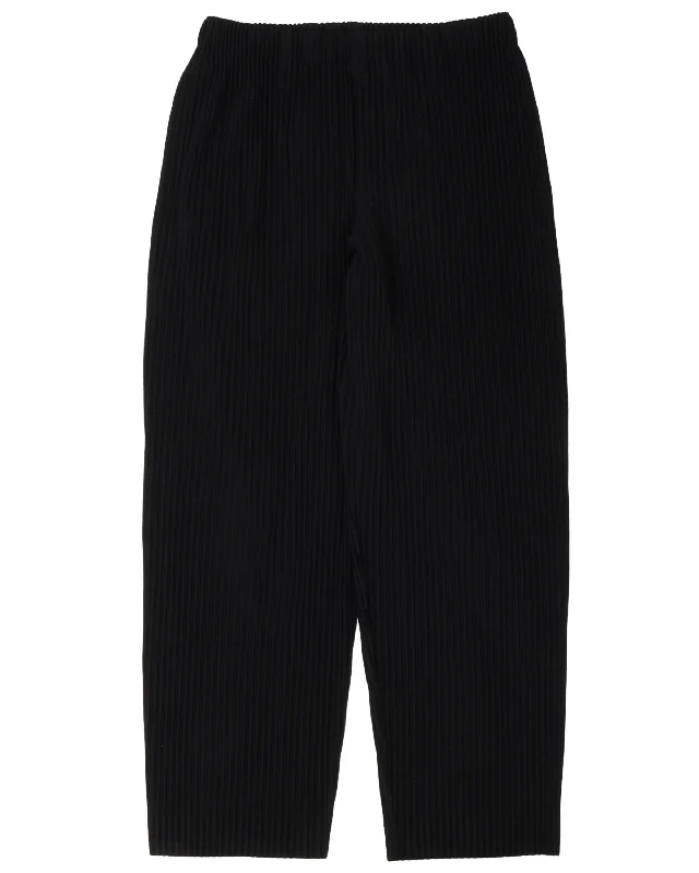 "Pleats Please" Pleated Pants Slim-Fit Leggings