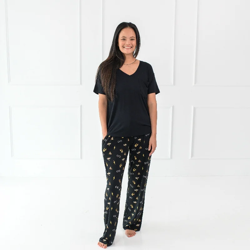 Women's Lounge Pants in Midnight Icon Stylish Harem Pants