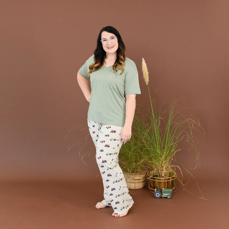 Women's Lounge Pants in Tractor Casual Wide Pants