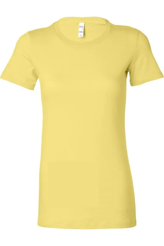 BELLA + CANVAS Women´s Slim Fit Tee Embroidered Appliqued Beaded