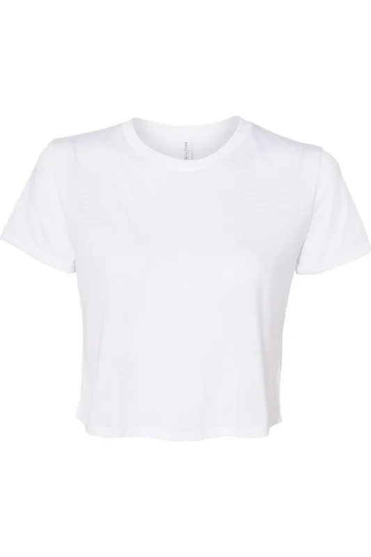 BELLA + CANVAS Womens Flowy Crop Tee Chenille Fabric Brocade Fabric Lace Fabric