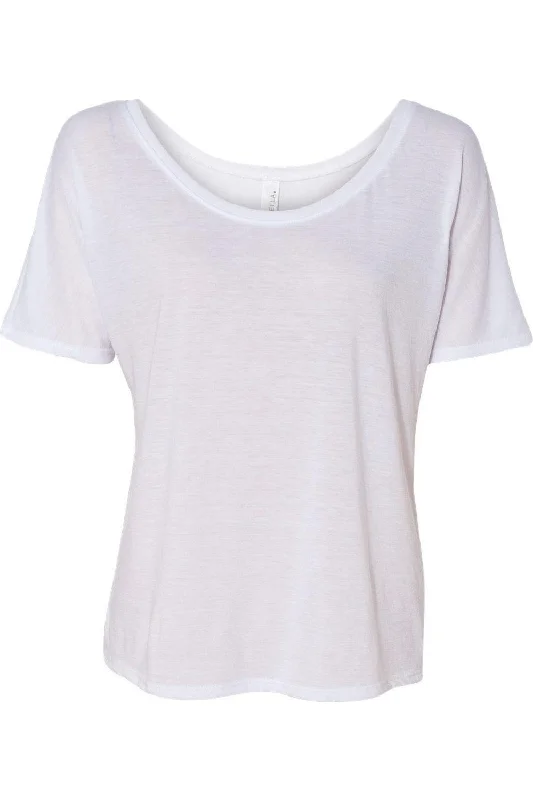 BELLA + CANVAS Womens Slouchy Tee Striped Floral Plaid