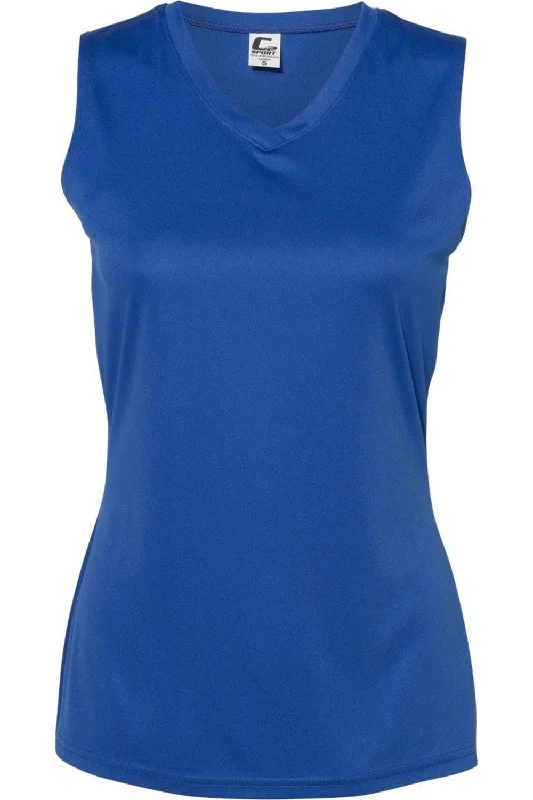 C2 Sport Women´s Sleeveless V-Neck T-Shirt Cashmere Blend Cotton Blend Poly Blend