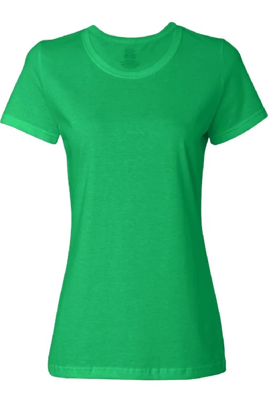 Fruit of the Loom HD Cotton Women´s Short Sleeve T-Shirt Silk Blend Satin Velvet
