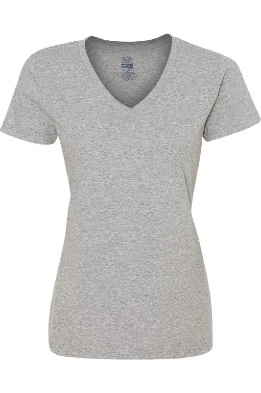 Fruit of the Loom HD Cotton Women´s V-Neck T-Shirt Cozy Warm Stylish