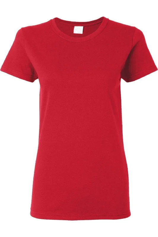 Gildan Heavy Cotton Womens T-Shirt Zippered Front Buttoned Front Snap Front