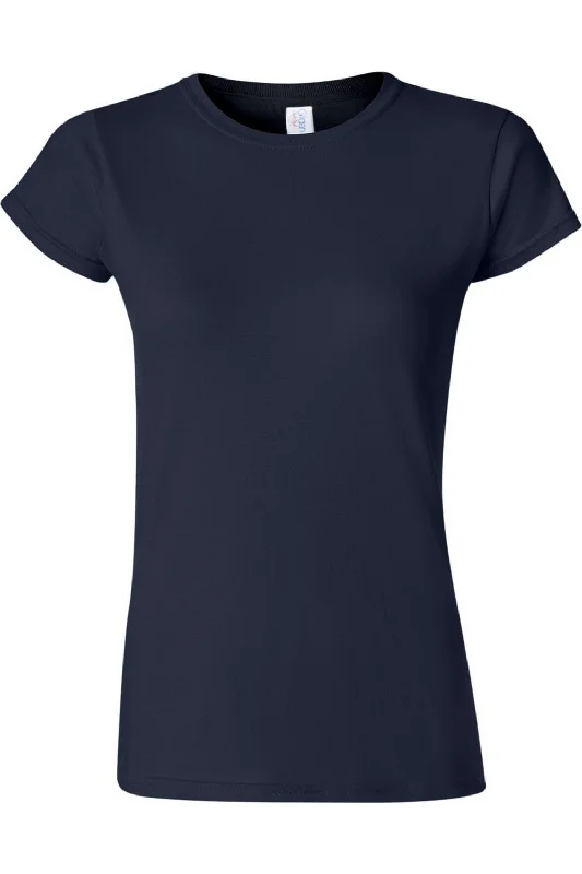 Gildan Ladies Soft Style Short Sleeve T-Shirt Graphic Embroidered Appliqued