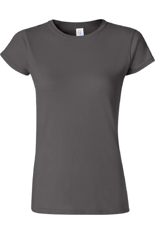 Gildan Ladies Soft Style Short Sleeve T-Shirt Fleece Nylon Spandex