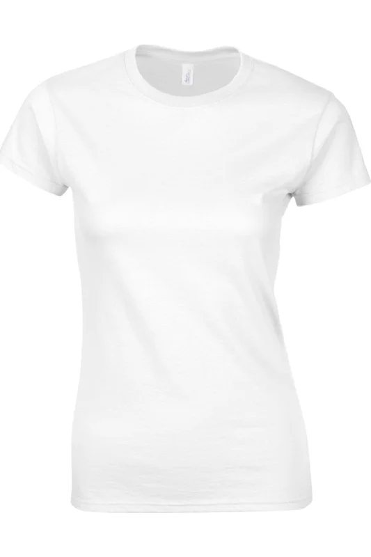 Gildan Ladies Soft Style Short Sleeve T-Shirt Rayon Velvet Corduroy
