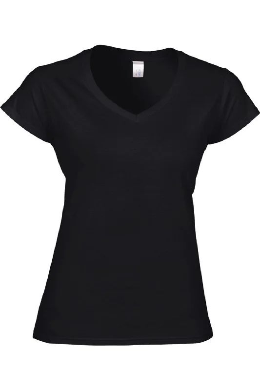 Gildan Ladies Soft Style Short Sleeve V-Neck T-Shirt Handmade Hand-knitted Hand-woven Gildan Ladies Soft Style Short Sleeve V-Neck T-Shirt Handmade Hand-knitted Hand-woven