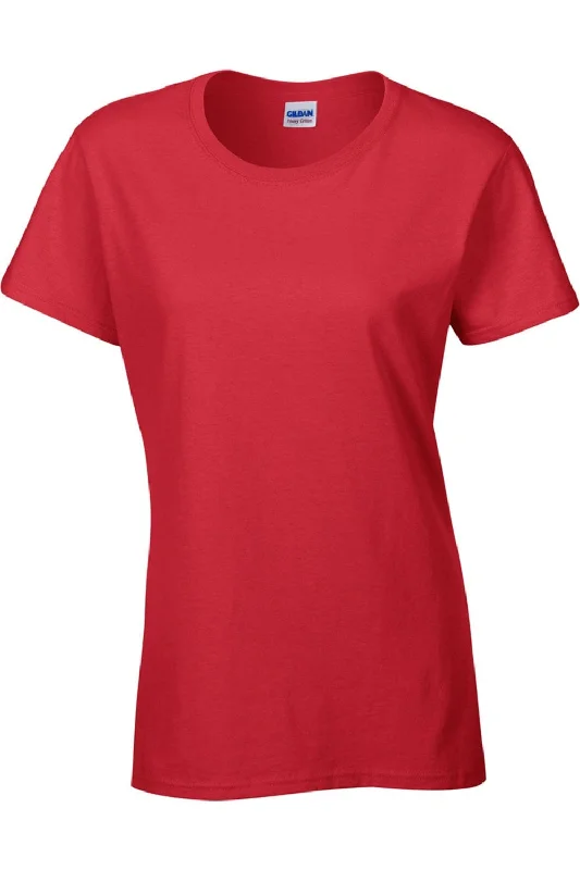 Gildan Ladies/Womens Heavy Cotton Missy Fit Short Sleeve T-Shirt Plaid T-Shirt Polka Dot Checkered