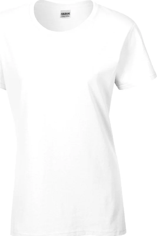 Gildan Ladies/Womens Heavy Cotton Missy Fit Short Sleeve T-Shirt Welt Pockets Slit Pockets Flap Pockets
