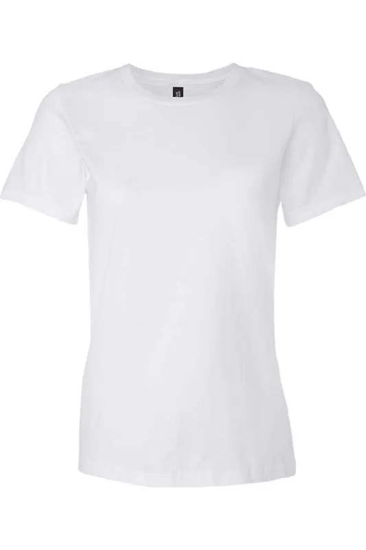 Gildan Softstyle Womens Lightweight T-Shirt Zippered Buttoned Snapped