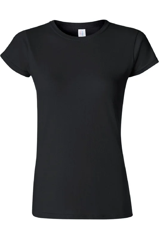 Gildan Softstyle Womens T-Shirt Chenille Brocade Lace