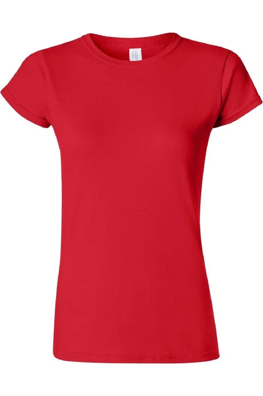 Gildan Softstyle Womens T-Shirt Iron Safe Non-Iron Wrinkle Free