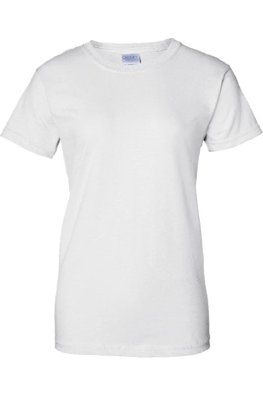 Gildan Ultra Cotton Womens T-Shirt Ribbed Striped Patterned