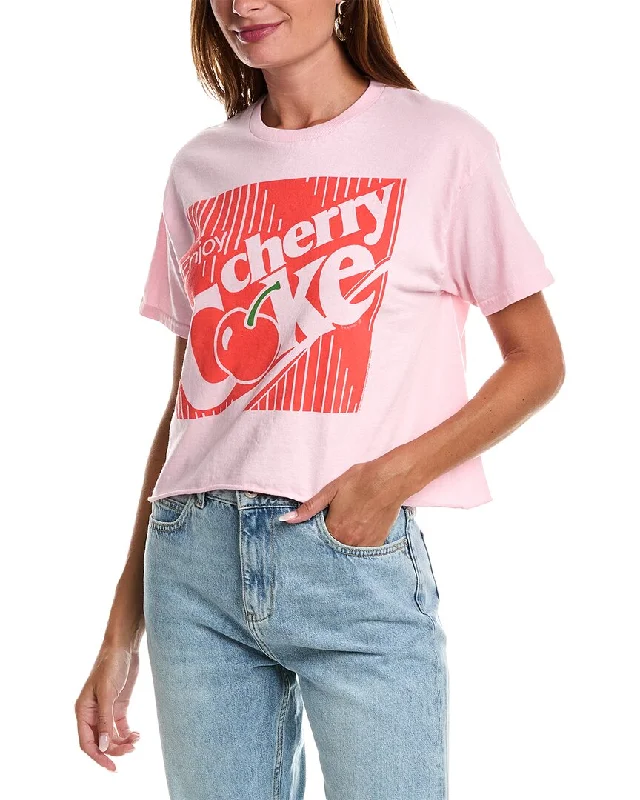 Junk Food Cherry Coke T-Shirt Zippered Front Buttoned Front Snap Front