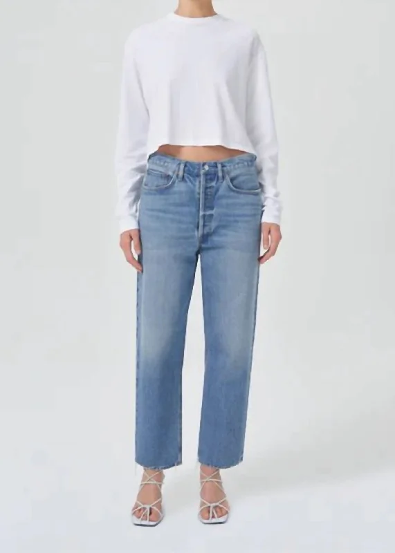 Mason Cropped Tee In White Silk Blend Satin Velvet