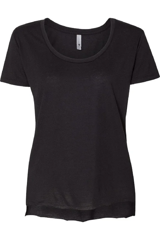 Next Level Women´s Festival Scoop Neck T-Shirt Solid Print Embellished