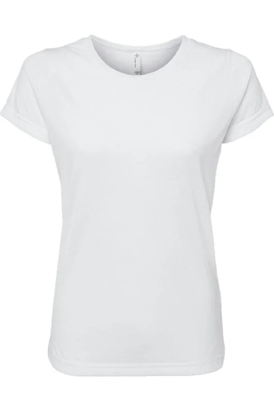 SubliVie Women´s Polyester Sublimation Tee Zippered Front Buttoned Front Snap Front