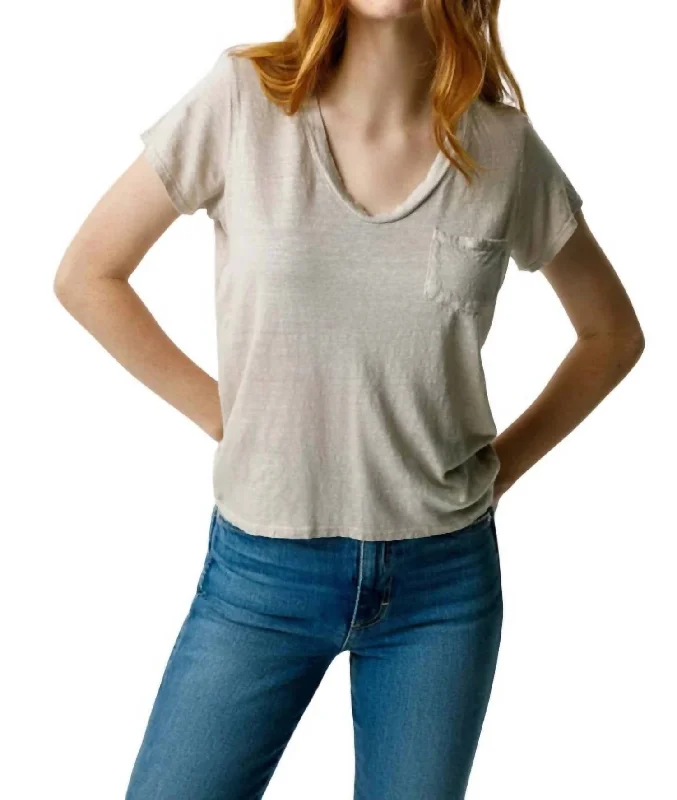 Sweetness V Neck Tee In Pumice Modern Contemporary Chic