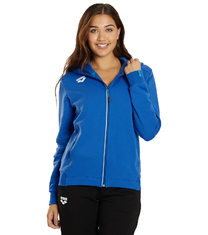 Arena Women's Team Panel Front Zipped Hooded Jacket Royal Polka Dot Checkered Tartan Arena Women's Team Panel Front Zipped Hooded Jacket Royal Polka Dot Checkered Tartan