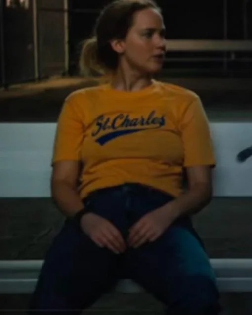 Causeway 2022 Jennifer Lawrence Yellow T-Shirt Machine Wash Dry Clean Hand Wash