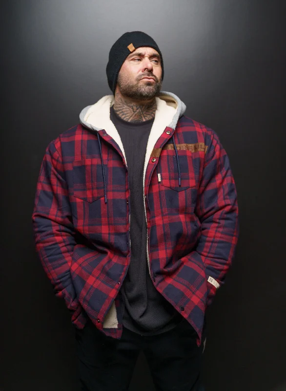 FOREVER SHERPA JACKET - RED Cozy Warm Stylish
