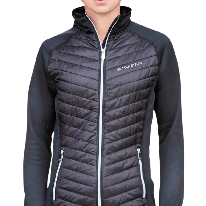 Hy Equestrian Synergy Sync Lightweight Padded Jacket Zippered Front Buttoned Front Snap Front