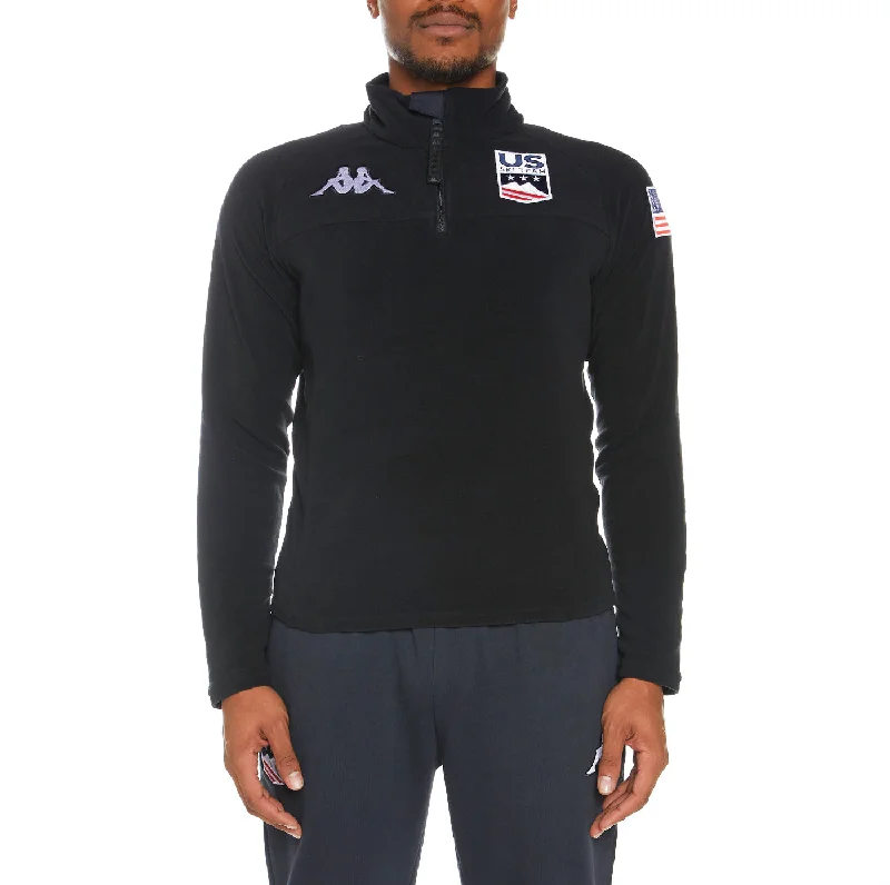 6Cento 687B US Fleece Jacket - Navy Mesh Canvas Denim