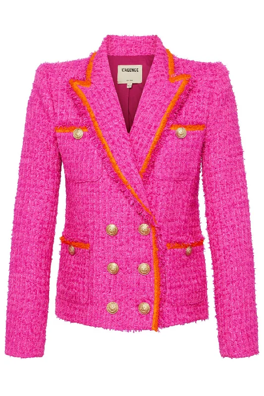 Alectra Jacket Satin Blend Silk Blend Wool Blend