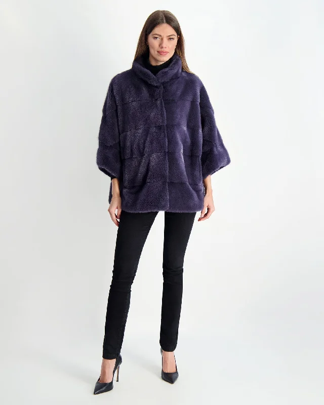 Mink Jacket Beaded Sequined Faux Fur