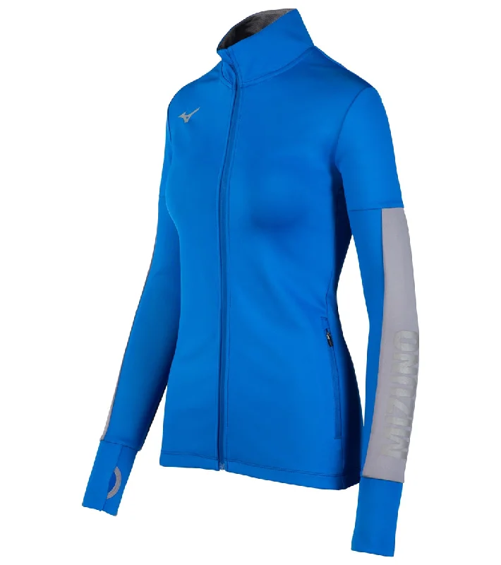 Mizuno Women's Alpha Quest Jacket Royal/Shade Collared Crew Neck Turtle Neck