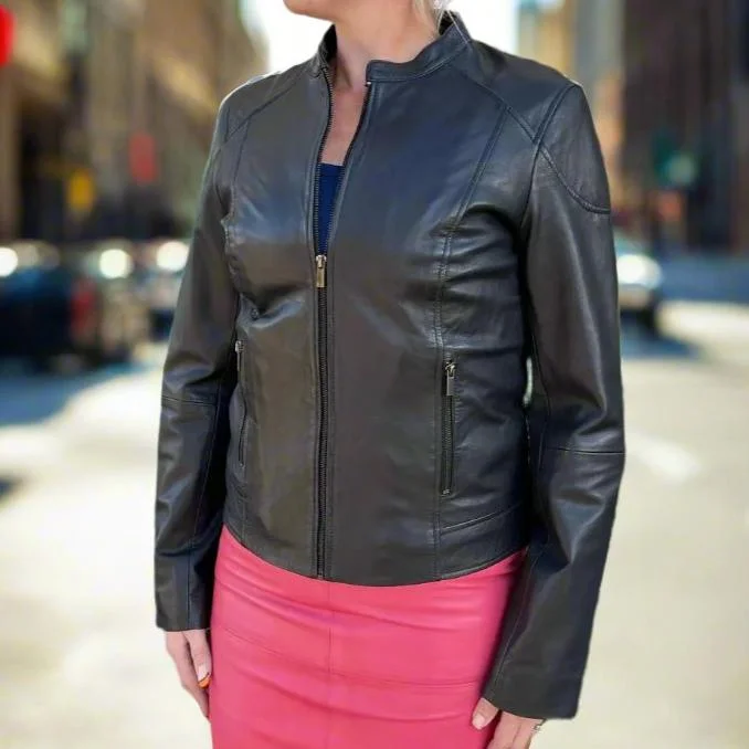 BOL Women's Vintage Texas Leather Moto Jacket Lace Blend Ribbed Blend Corduroy Blend BOL Women's Vintage Texas Leather Moto Jacket Lace Blend Ribbed Blend Corduroy Blend