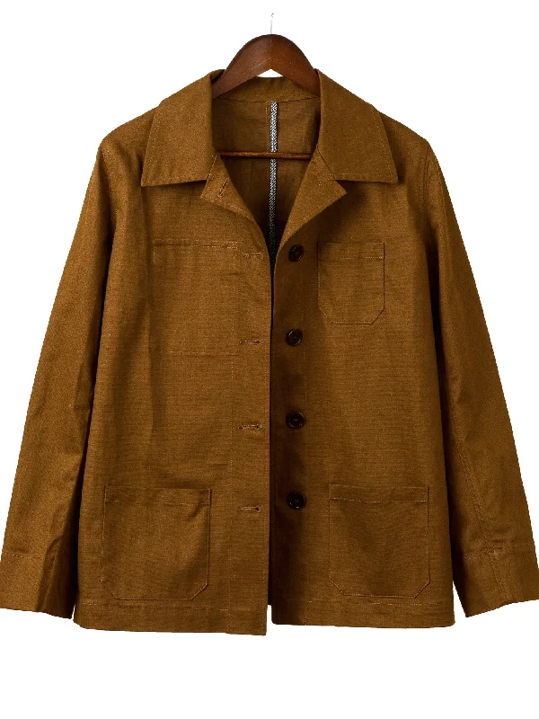 Stretch Canvas BUSH JACKET Handmade Hand-knitted Hand-woven