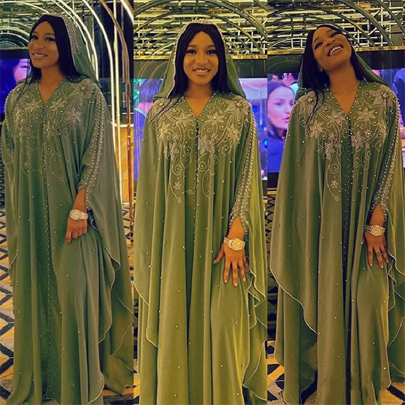 New Muslim Robes Ladies Abaya African Dresses for Women Summer Chiffon Pearl Long Maxi Dress Traditional Clothing Plus Size Fashionable Chiffon Maxi Dress New Muslim Robes Ladies Abaya African Dresses for Women Summer Chiffon Pearl Long Maxi Dress Traditional Clothing Plus Size Fashionable Chiffon Maxi Dress