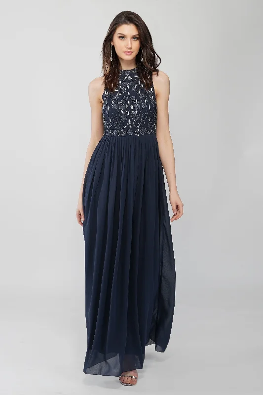 Saffron Floral Embellished and Embroidered Maxi Dress Trendy Fit-and-Flare Maxi Dress Saffron Floral Embellished and Embroidered Maxi Dress Trendy Fit-and-Flare Maxi Dress