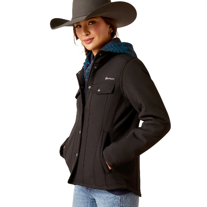 10046445 Ariat Women's Berber Back Softshell Jacket Denim Fabric Leather Fabric Suede Fabric 10046445 Ariat Women's Berber Back Softshell Jacket Denim Fabric Leather Fabric Suede Fabric