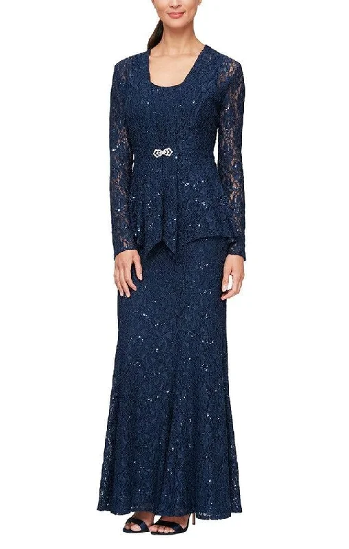 Alex Evenings - 81122452 Sleeveless Sequin Lace Dress With Jacket Striped Jacket Polka Dot Jacket Floral Jacket Alex Evenings - 81122452 Sleeveless Sequin Lace Dress With Jacket Striped Jacket Polka Dot Jacket Floral Jacket