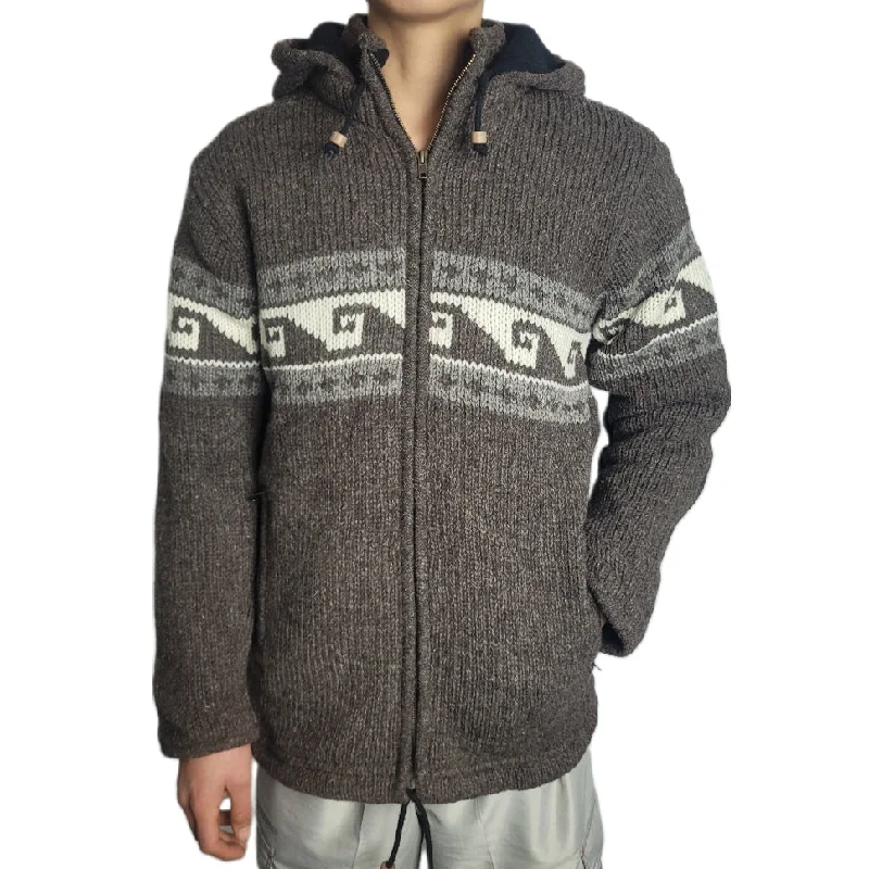 Jacket Brown wide wave Belted Jacket Elasticated Jacket Padded Jacket