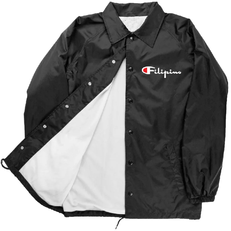 Filipino Champion Windbreaker Jacket Limited Edition Stand-Up Collar Roll-Neck Collar Turtle Neck Filipino Champion Windbreaker Jacket Limited Edition Stand-Up Collar Roll-Neck Collar Turtle Neck