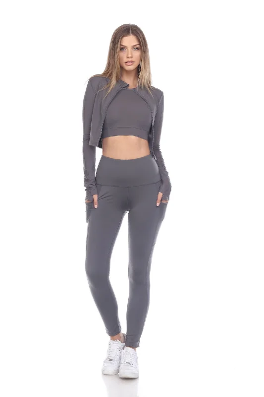 Fitwear Thumbs Up Crop Jacket 6030C Charcoal Embroidered Jacket Appliqued Jacket Beaded Jacket Fitwear Thumbs Up Crop Jacket 6030C Charcoal Embroidered Jacket Appliqued Jacket Beaded Jacket